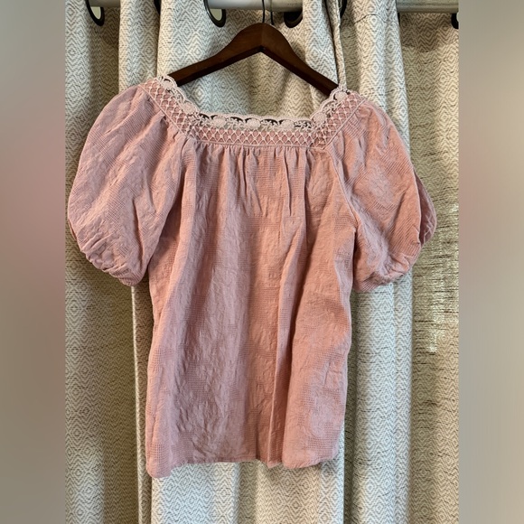 Rose Pink Baby Doll Embroidered Top - Picture 5 of 5